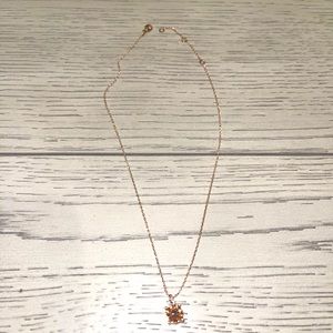 Rose gold stone necklace